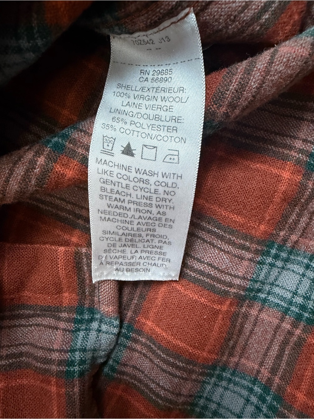 Pendleton 100% Virgin Wool Western Canyon Pearl Button Flannel Shirt - Picture 5 of 8